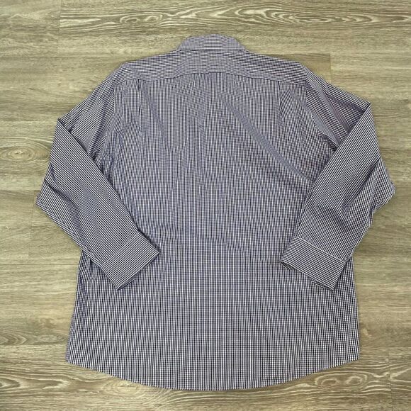 Lauren Ralph Lauren Purple/ Brown Plaid Slim Fit Button Up Shirt 17 1/2 34/35 - Picture 2 of 6